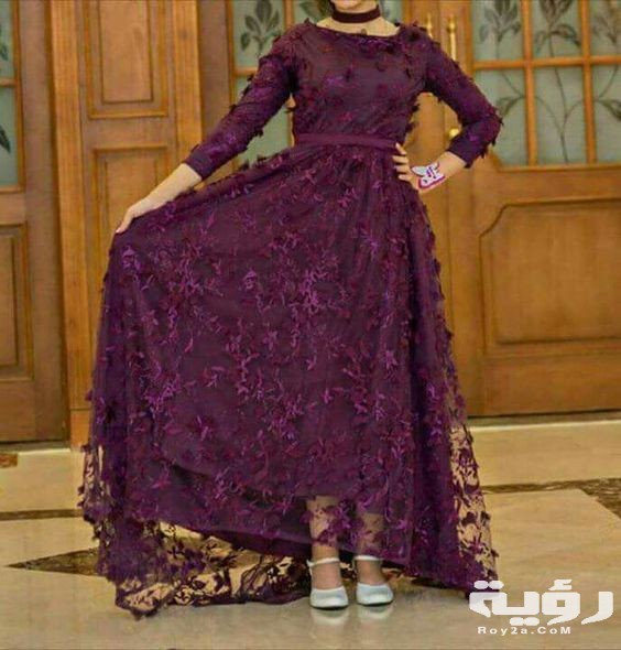 55672 الفستان الشيفون المنقوش 7