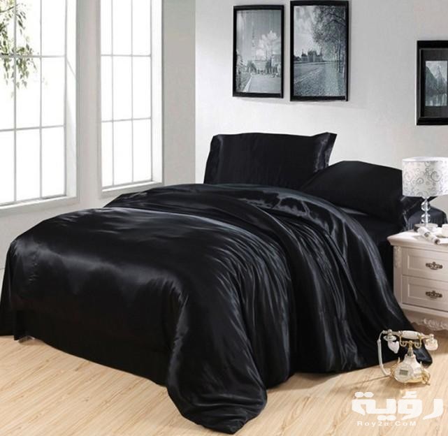 black silk bedding set satin super king size