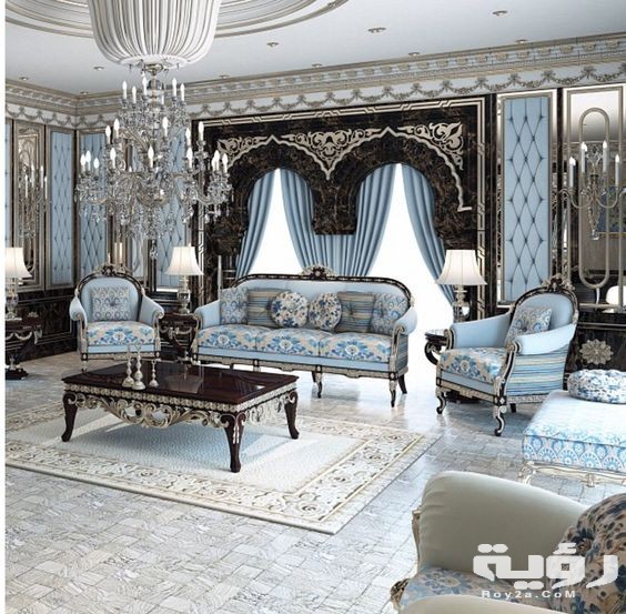 صالون كلاسيك تركواز
