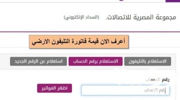 طريقة الاستعلام عن فاتورة التليفون الارضي بالخطوات 2026