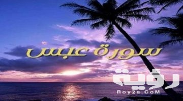 تفسير رؤية سورة عبس في المنام