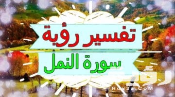 تفسير رؤية سورة النمل في المنام