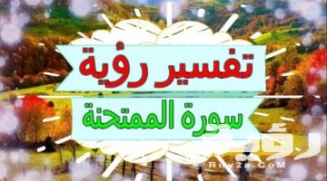 تفسير رؤية سورة الممتحنة في المنام