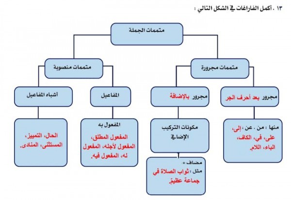 بحث عن المتممات المنصوبة