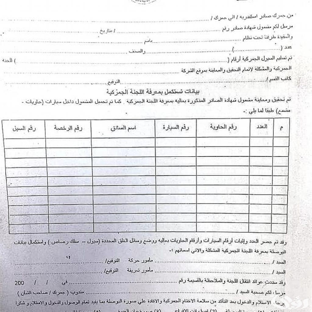 نموذج 13 جمارك