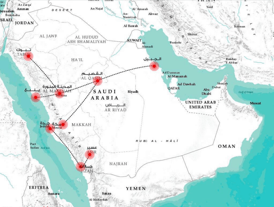 المسافة بين مكة والتنعيم