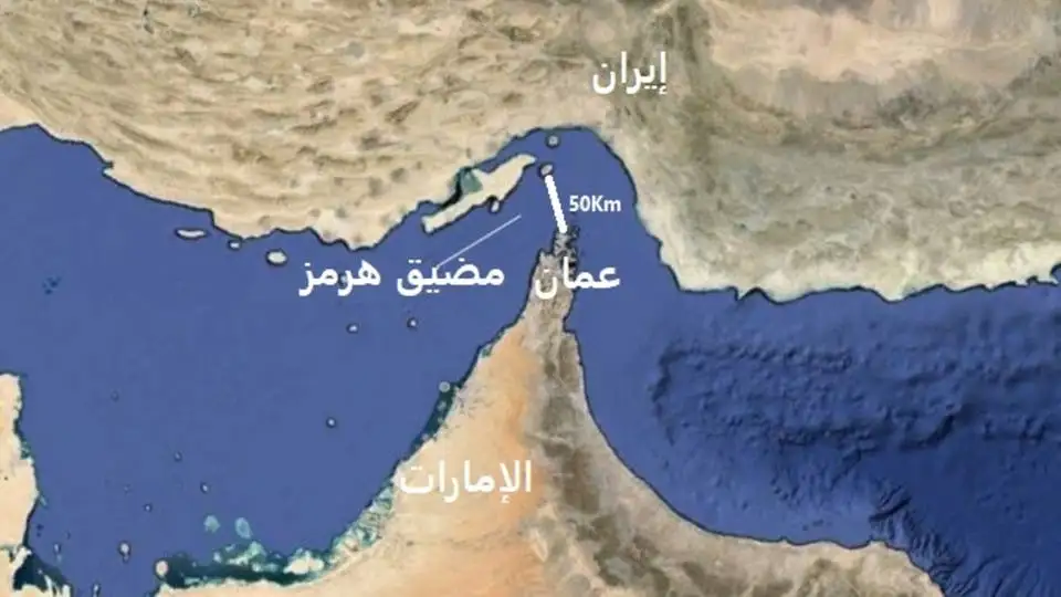 اين يقع مضيق هرمز