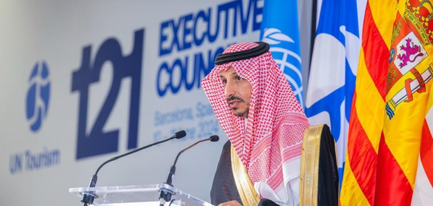 وزير السياحة السعودي يرأس اجتماع المجلس التنفيذي لمنظمة الأمم المتحدة للسياحة الـ 121 في برشلونة 1 وزير السياحة يرأس اجتماع المجلس التنفيذي لمنظمة الأمم المتحدة للسياحة الـ 121 في برشلونة