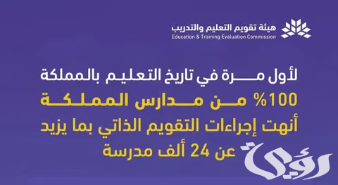 “تقويم التعليم” يعلن انتهاء جميع المدارس من إجراءات التقويم المدرسي الذاتي