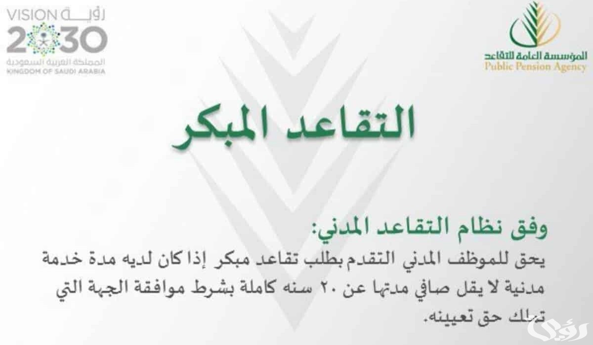 موعد التقديم على التقاعد المبكر للمعلمين والمعلمات 1447