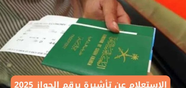 "إجراءات مباشرة" | خطوات الاستعلام عن تأشيرة السعودية برقم الجواز 2026 عبر visa.mofa.gov.sa 1 خطوات الاستعلام عن تأشيرة برقم الجواز 2025 من منصة التأشيرات السعودية الكترونياً visa.mofa.gov