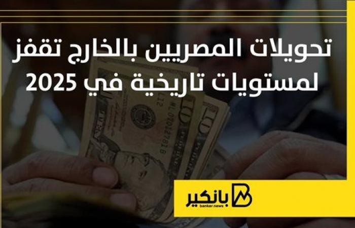 تحويلات المصريين في الخارج تسجل أرقامًا قياسية تاريخية في 2025 وفقًا لإنفوجراف جديد
