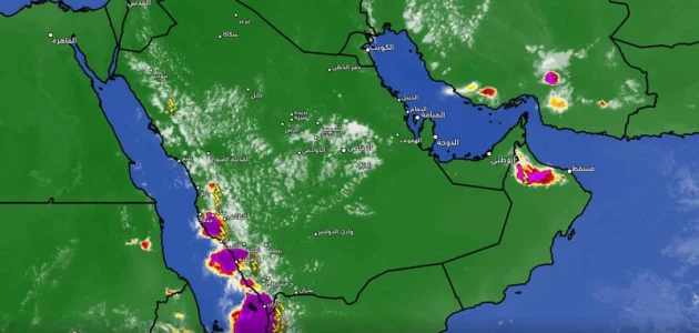 سحب قوية تؤثر على غرب وجنوب غرب السعودية مع تساقط البرد في منطقة مكة المكرمة 1 سحب قوية تؤثر على غرب وجنوب غرب السعودية مع تساقط البرد في منطقة مكة المكرمة
