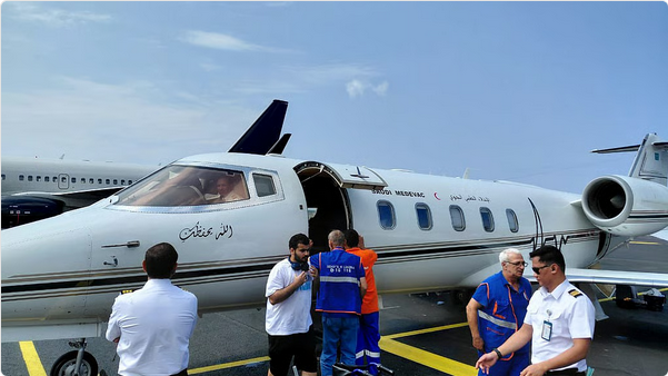 السفارة السعودية في جورجيا تتولى عملية نقل مواطن مصاب بواسطة طائرة إخلاء طبي