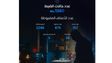 المنافذ الجمركية السعودية تسجل نجاحاً كبيراً بإحباط أكثر من 1300 محاولة تهريب ممنوعات في أسبوع واحد